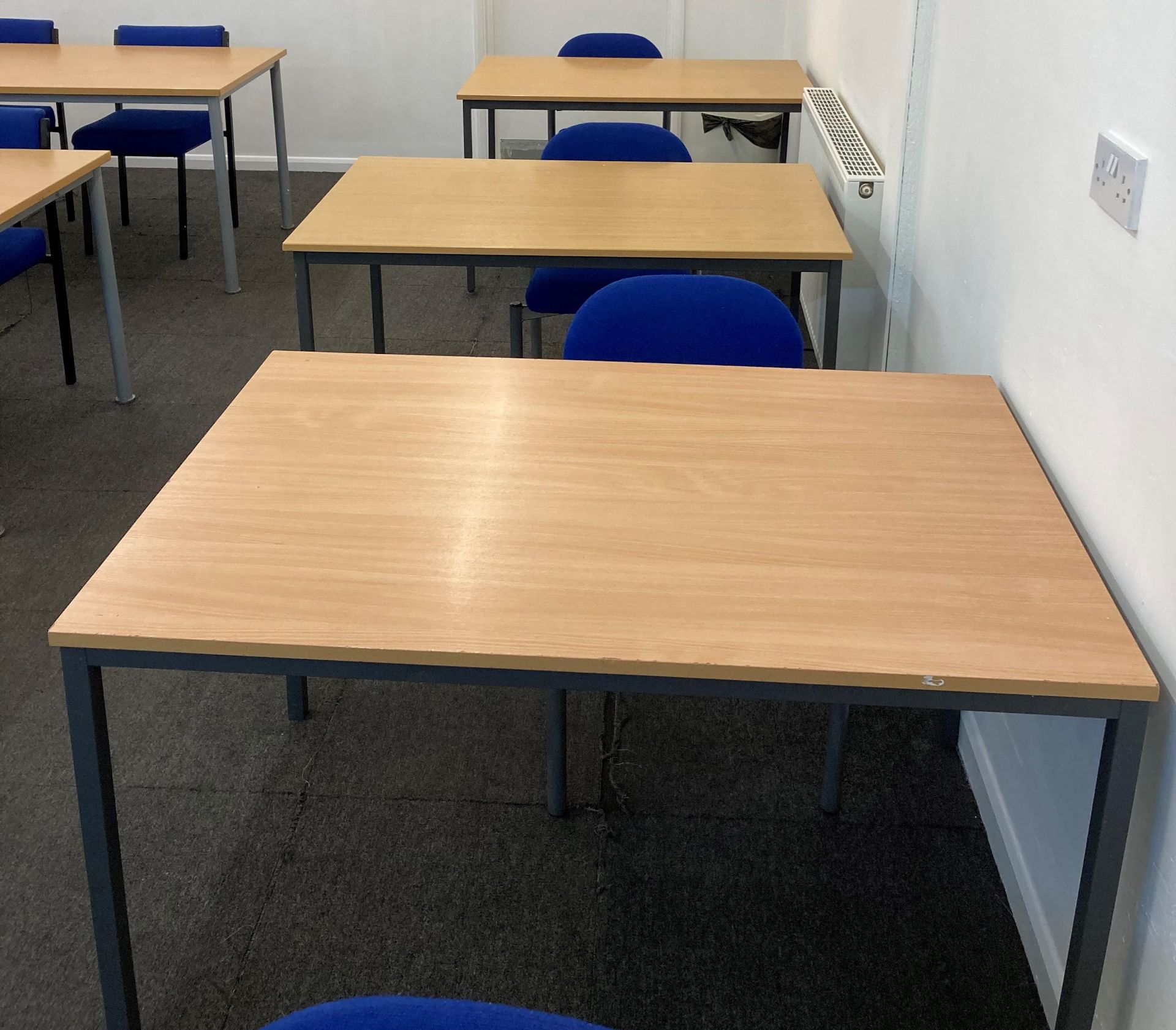 Contents to teaching room - three beech desks (160cm x 80cm), four beech desks (120cm x 80cm), - Image 3 of 6