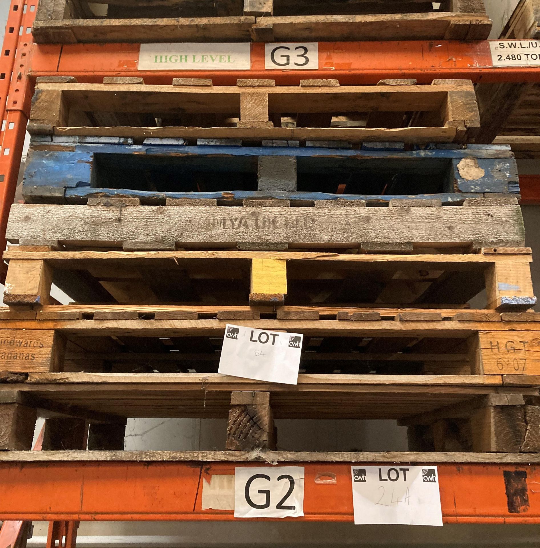 Thirty-five wooden pallets, 100cm x 119cm (collection address: Unit 6A, Church Street, Mexborough, - Image 2 of 8