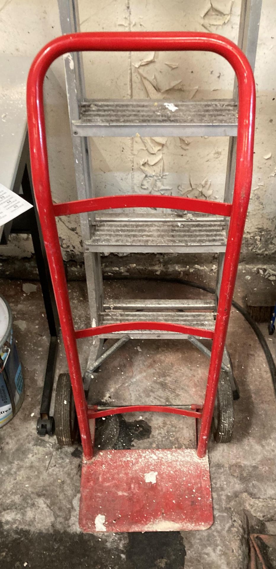 A five ring combination ladder and a red metal sack cart (collection address: Unit 6A, - Image 2 of 2
