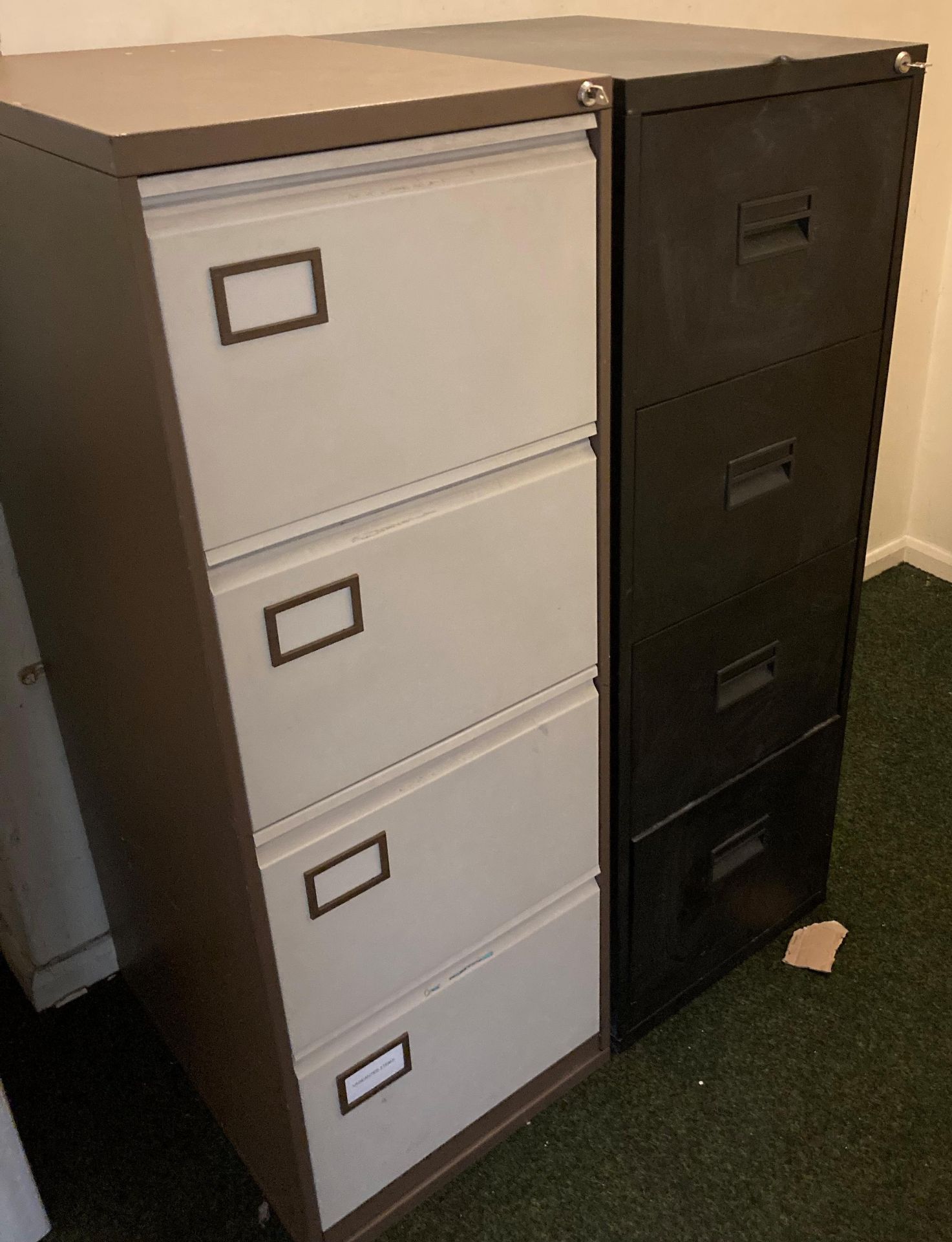 Contents to upstairs room - two metal four drawer filing cabinets, - Image 3 of 3