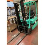MITSUBISHI 15 ELECTRIC 3 WHEEL FORKTRUCK. On the instructions of: A retained client.