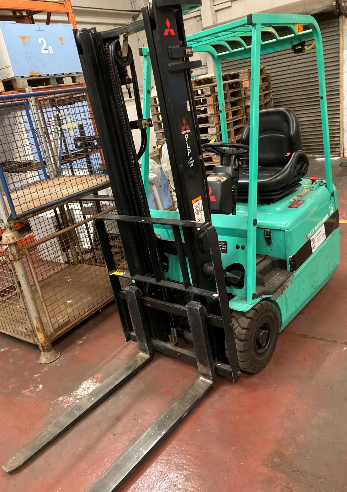 MITSUBISHI 15 ELECTRIC 3 WHEEL FORKTRUCK. On the instructions of: A retained client.