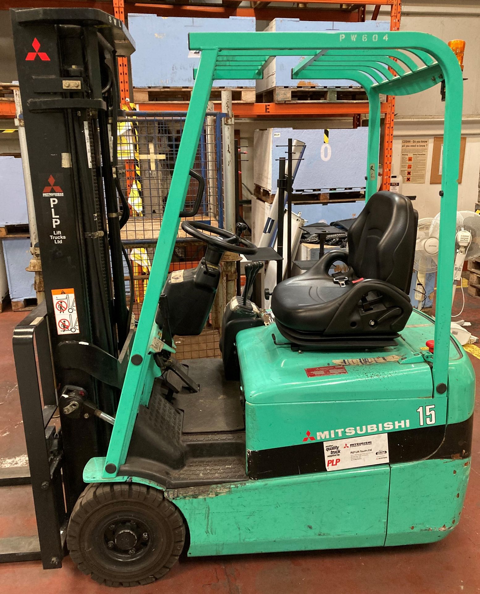 MITSUBISHI 15 ELECTRIC 3 WHEEL FORKTRUCK. On the instructions of: A retained client. - Image 2 of 8