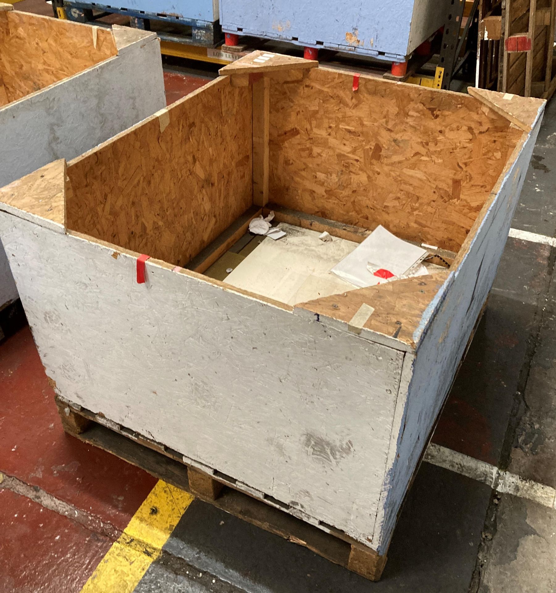 Ten wooden crates on pallets, each 100cm x 120cm x 61cm deep (collection address: Unit 6A, - Image 2 of 2