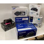 6 x assorted digital camcorders by Panasonic, Sony, Sanyo,