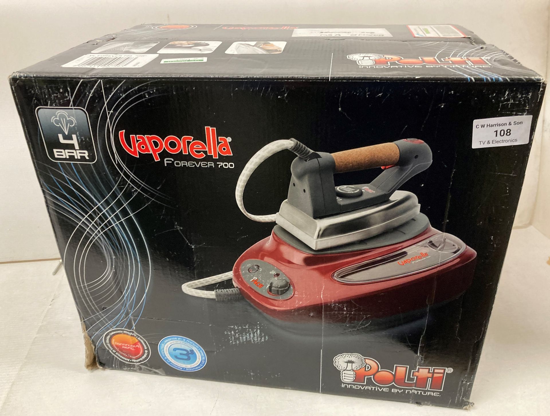 Polti Vaporella Forever 700 steam iron - factory sealed (saleroom location: J12) Further