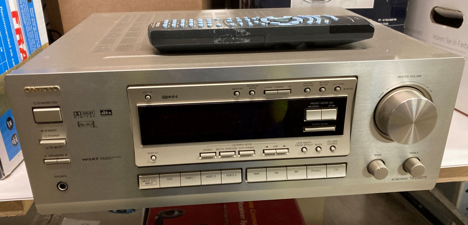 Onkyo AV Receiver TX-DS575 (saleroom location: K13) Further Information DISCLAIMER -