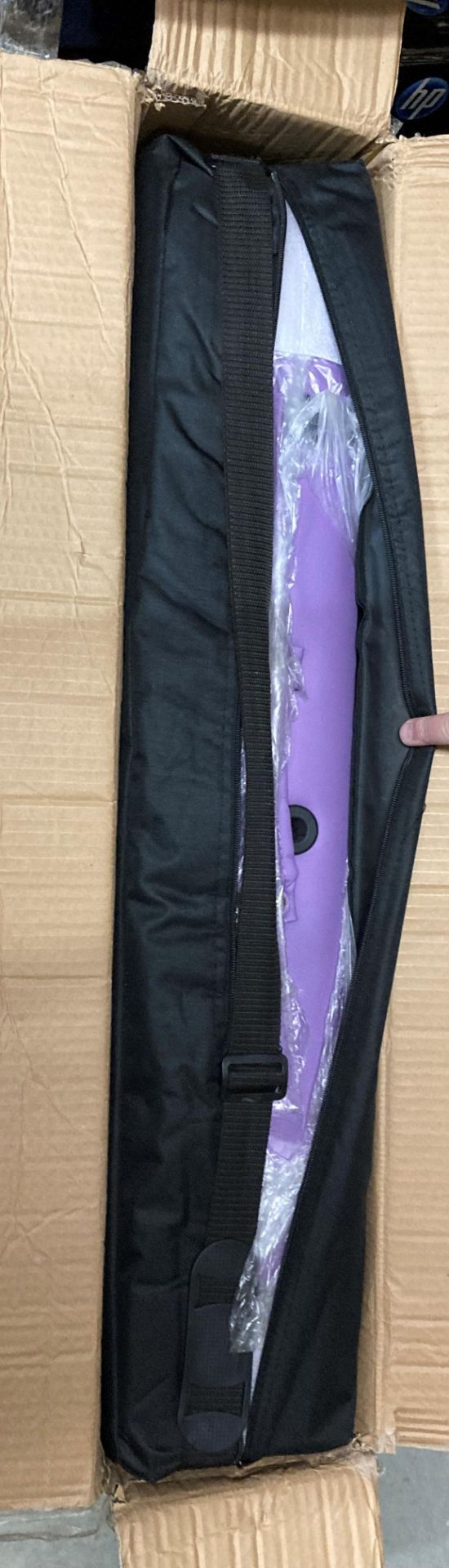 Homcom aluminium framed folding massage table in purple (boxed - appears to be new) (saleroom