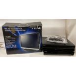 3 x items - a Teac 10" HD ready LCD TV with built-in digital tuner and DVD player (no main cable -