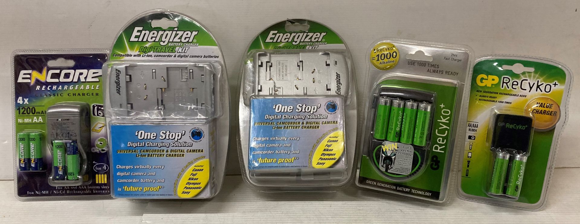 26 x rechargeable battery chargers by Encore,