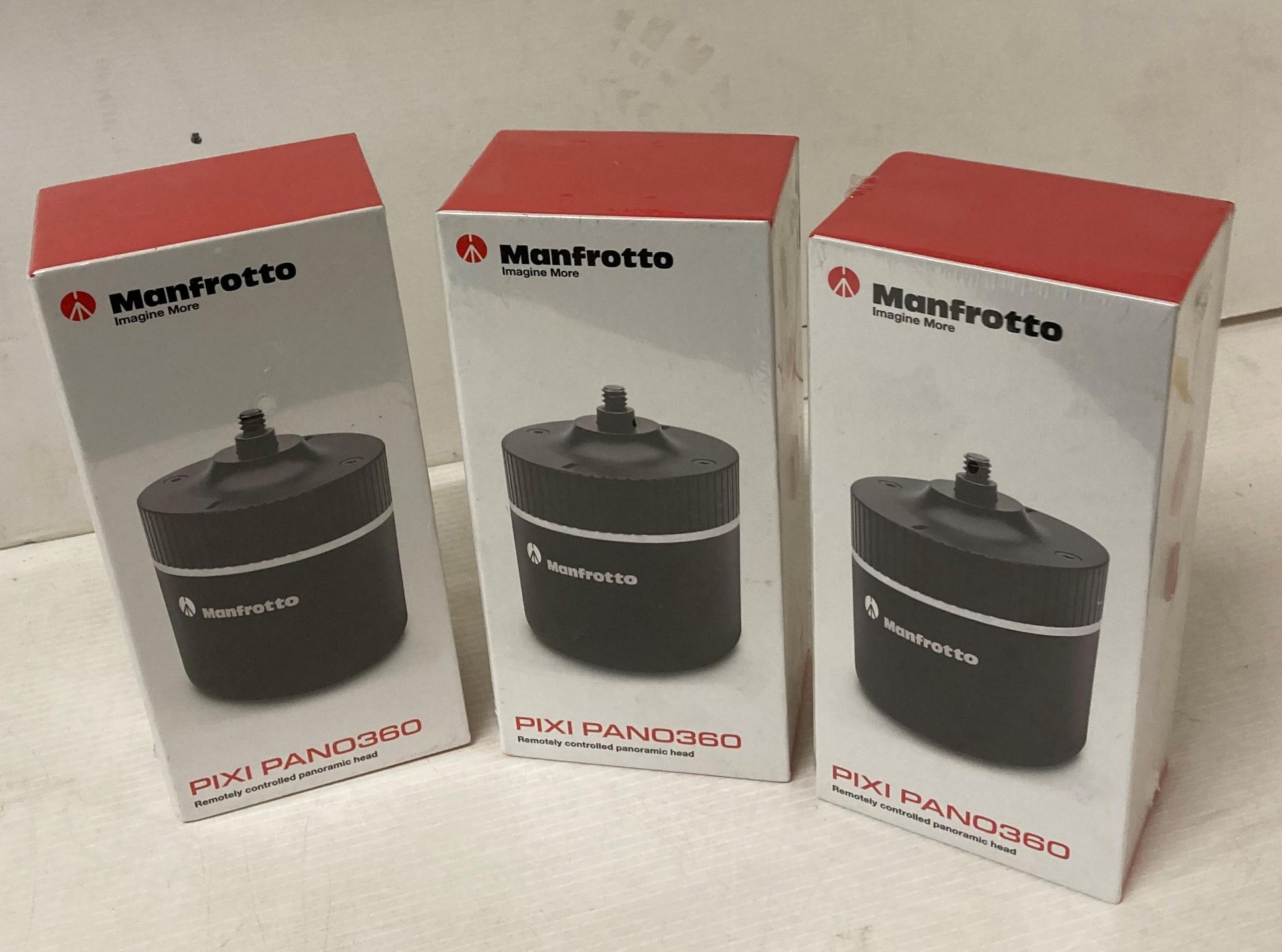 3 x Manfrotto Pixi Pano360 remotely controlled panoramic heads (saleroom location: J13)