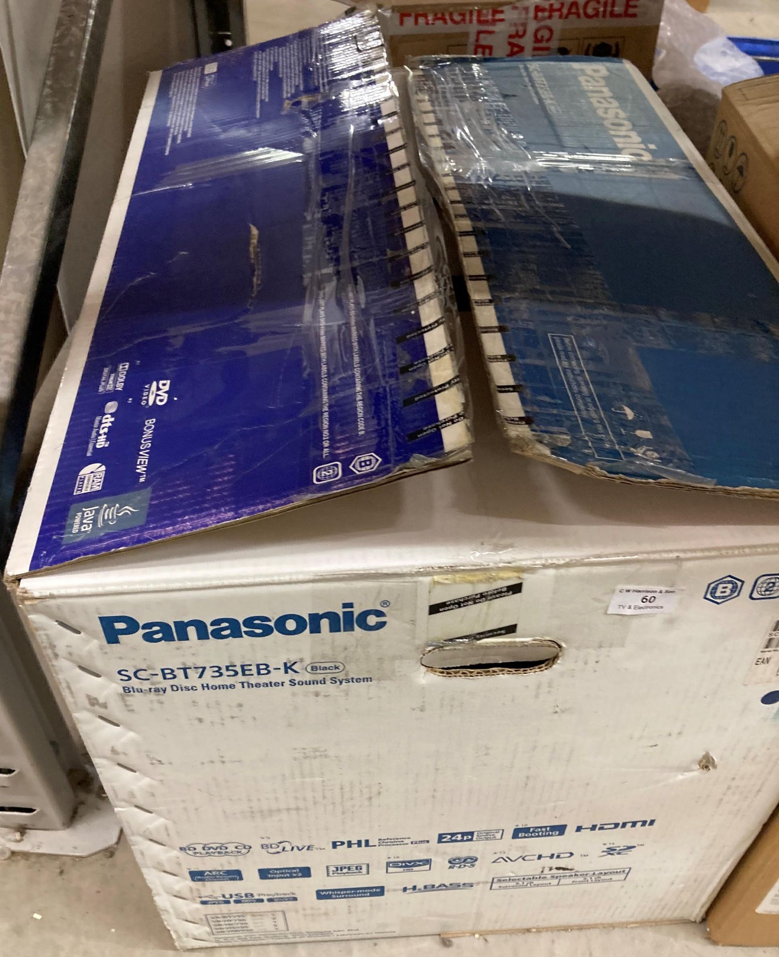 Panasonic SC-BT735Eb-K Blu-ray disc home cinema system parts missing (saleroom location: L10) - Image 2 of 2