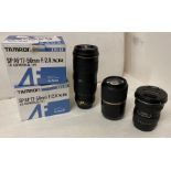 Nikon VR camera lens 70-200mm 1.4G ED, Tamron 90mm Sp Macro lens, 2 x Tamsron SP AF 17-50mm F/2.