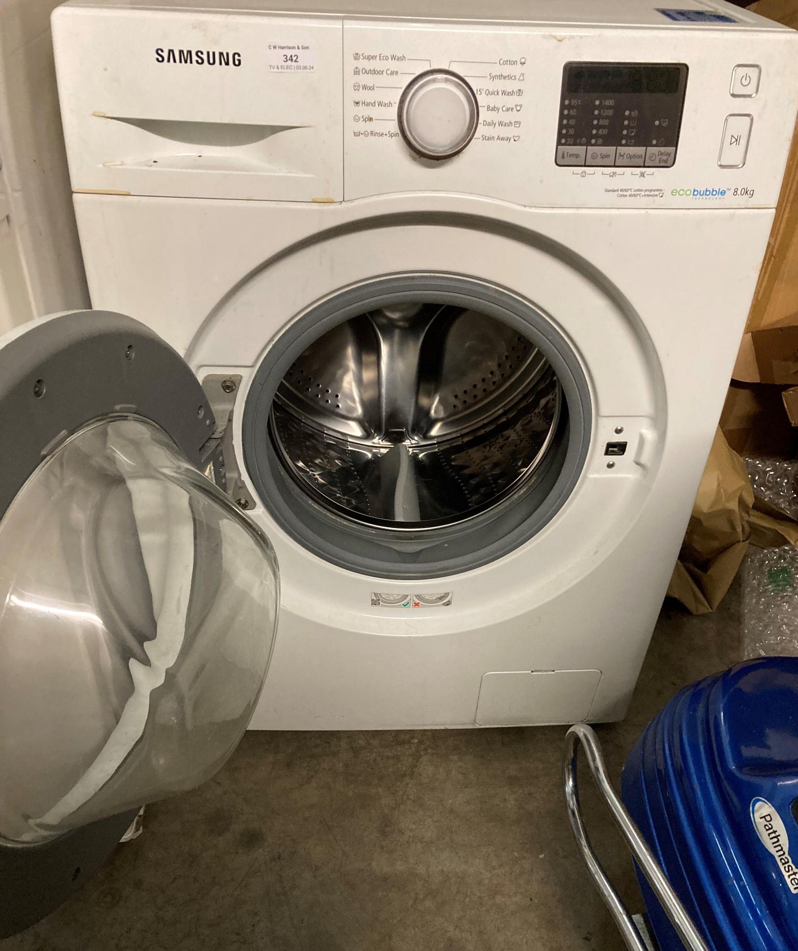 Samsung Eco Bubble 8kg washing machine (PO) - Image 2 of 2