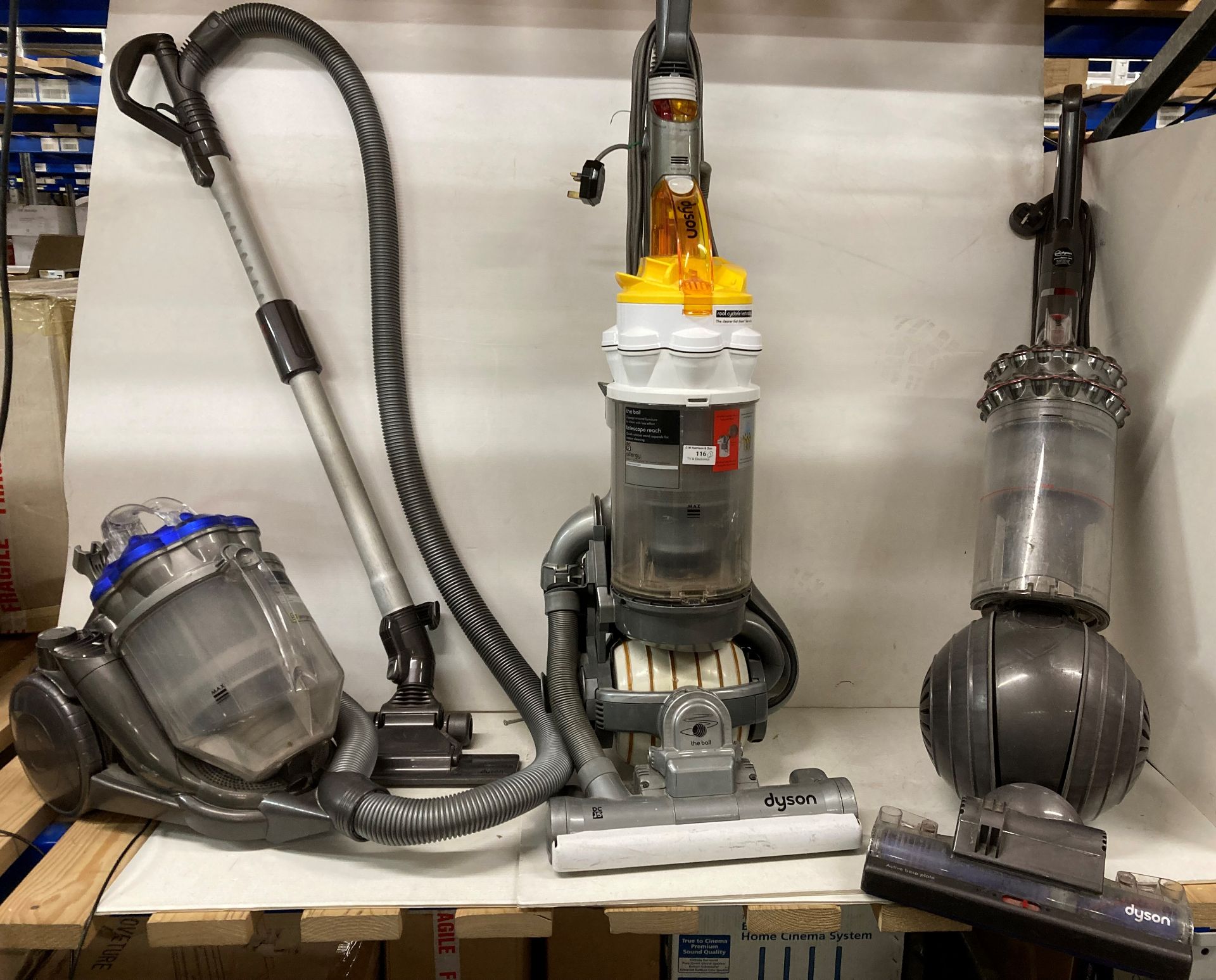 3 x Dyson upright and cylinder vacuums (saleroom location: J12 FLOOR) Further Information