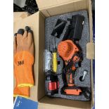 Small hand-held battery powered chain saw (saleroom location: L10) Further Information
