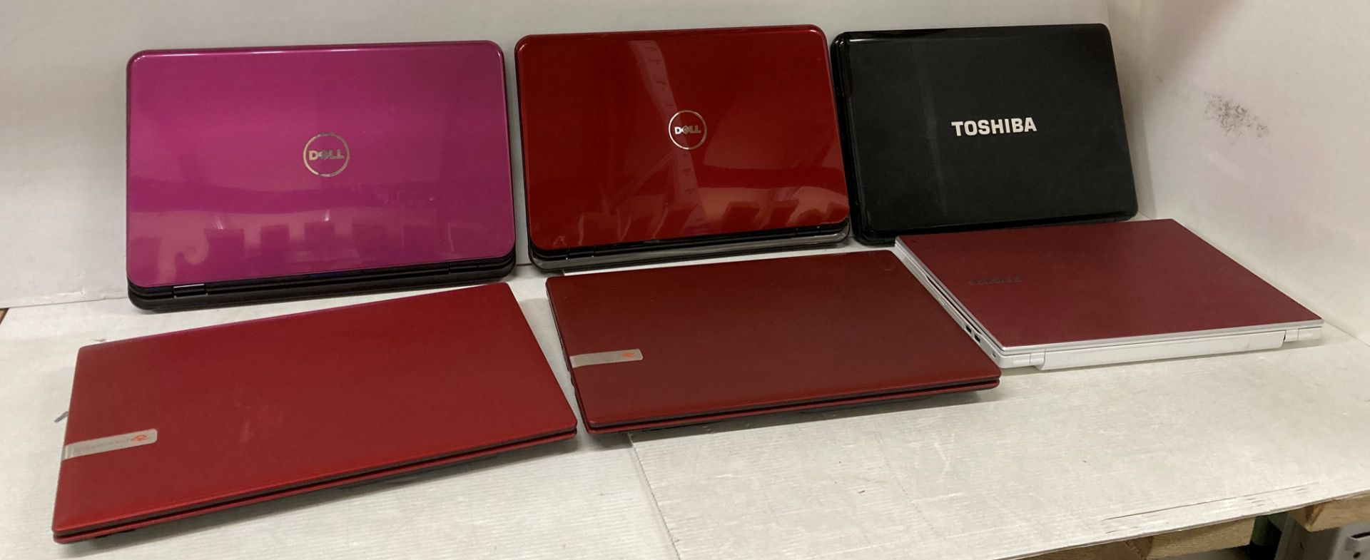 6 x assorted laptops (sold as seen) by Packard Bell, Dell,