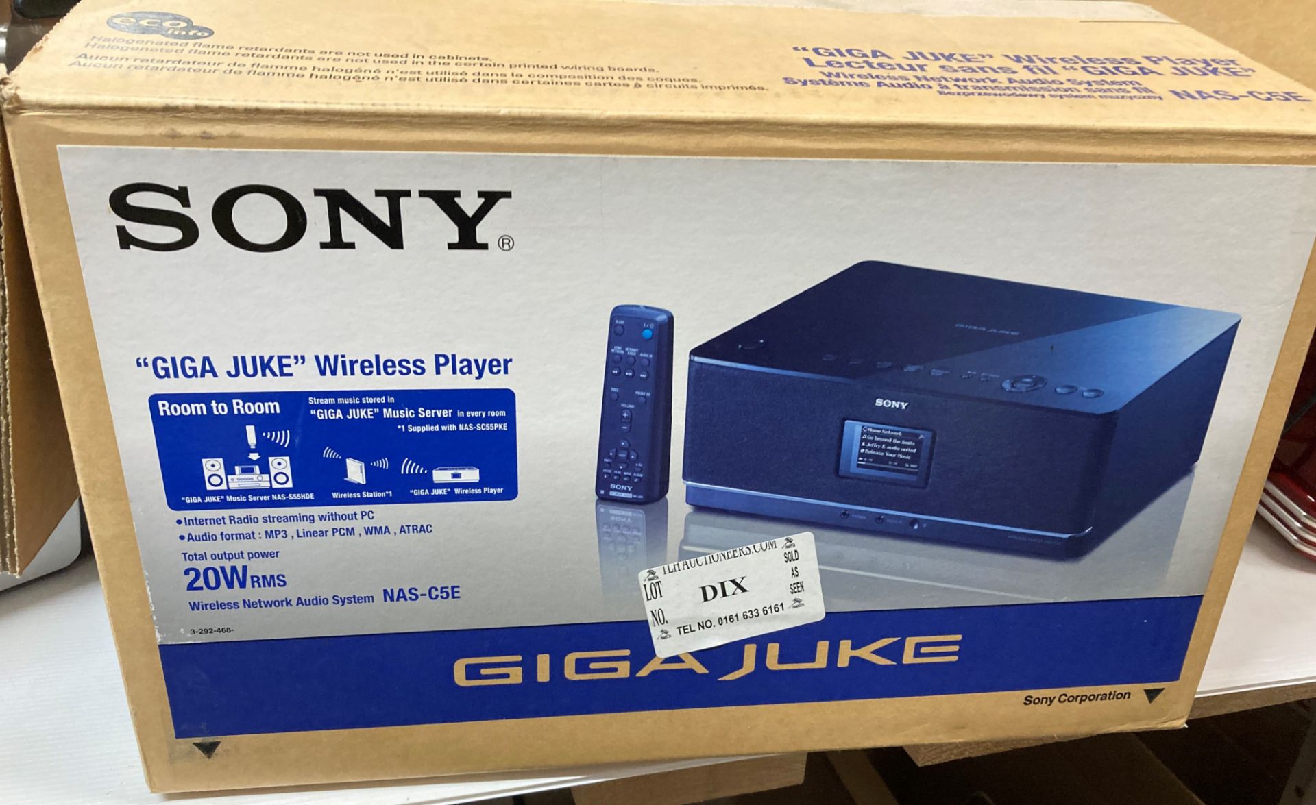 Sony NAS-C5E "GIGA JUKE" wireless docking station complete with remote (no test, - Image 2 of 2