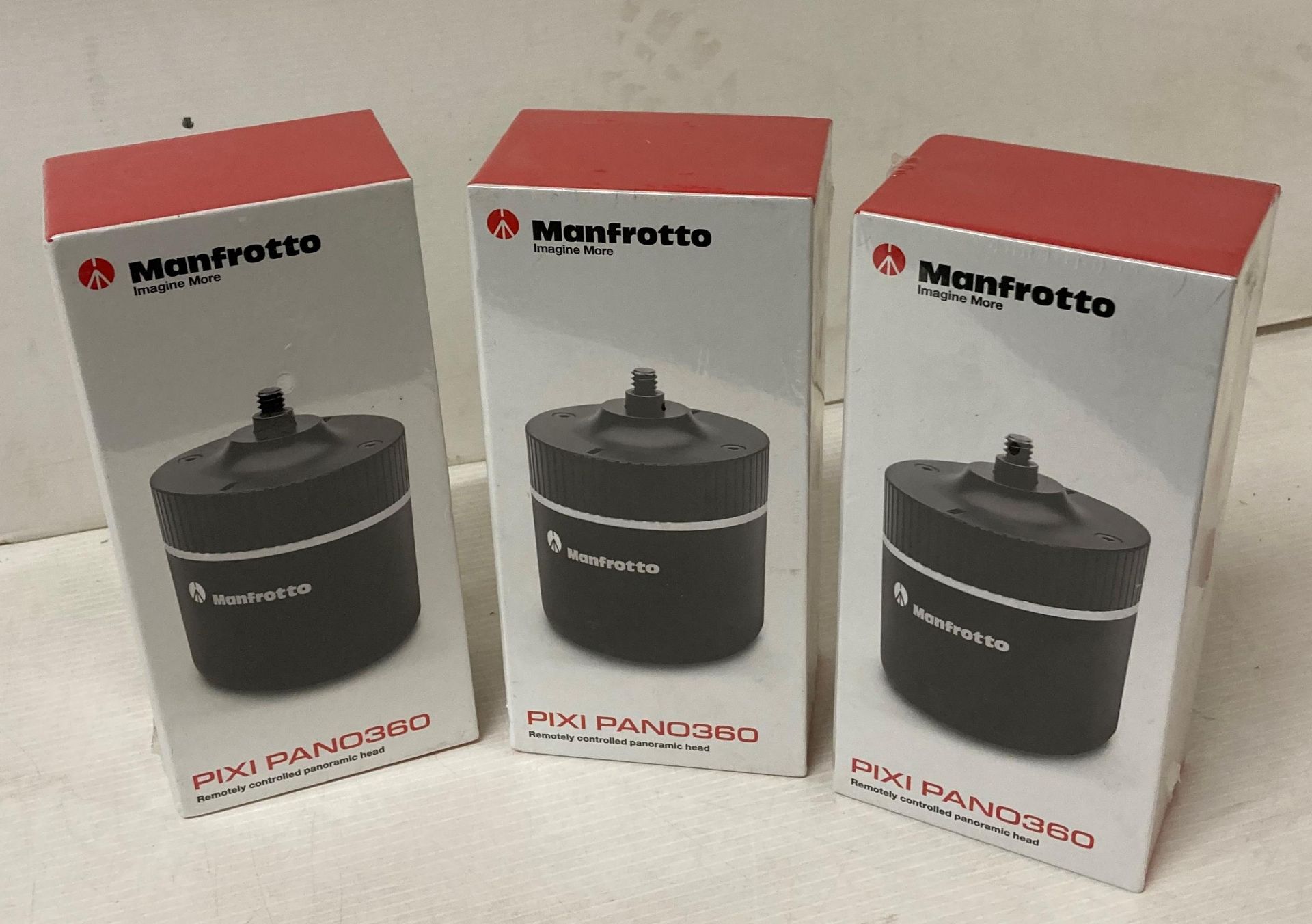 3 x Manfrotto Pixi Pano360 remotely controlled panoramic heads (saleroom location: J13)