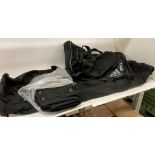 3 x items - 2 very large 3-wheeled pull along hold halls and a large Adidas holdall (E07)
