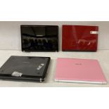 4 x assorted Netbooks (sold as seen) by Samsung,