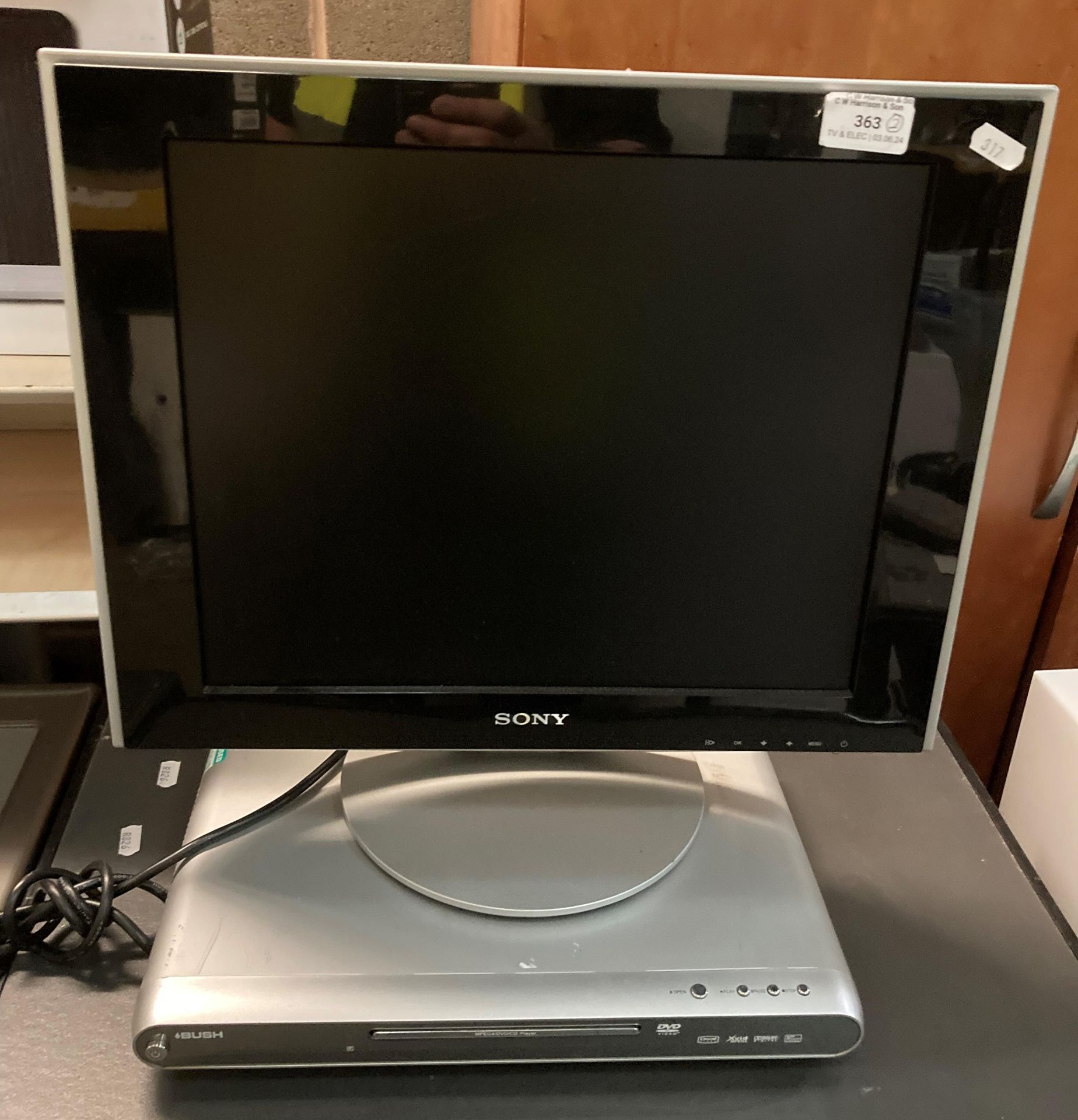 2 items - Sony TV and a Bush DVD player (PO) Further Information *** Please note:
