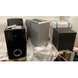 2 x Samsung speakers and 4 x assorted subwoofers by LG and Sony (saleroom location: G12)