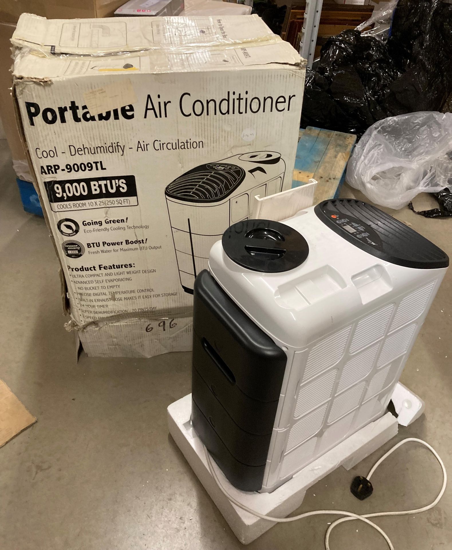 Portable air conditioner ARP-9009TL - passed PAT test,