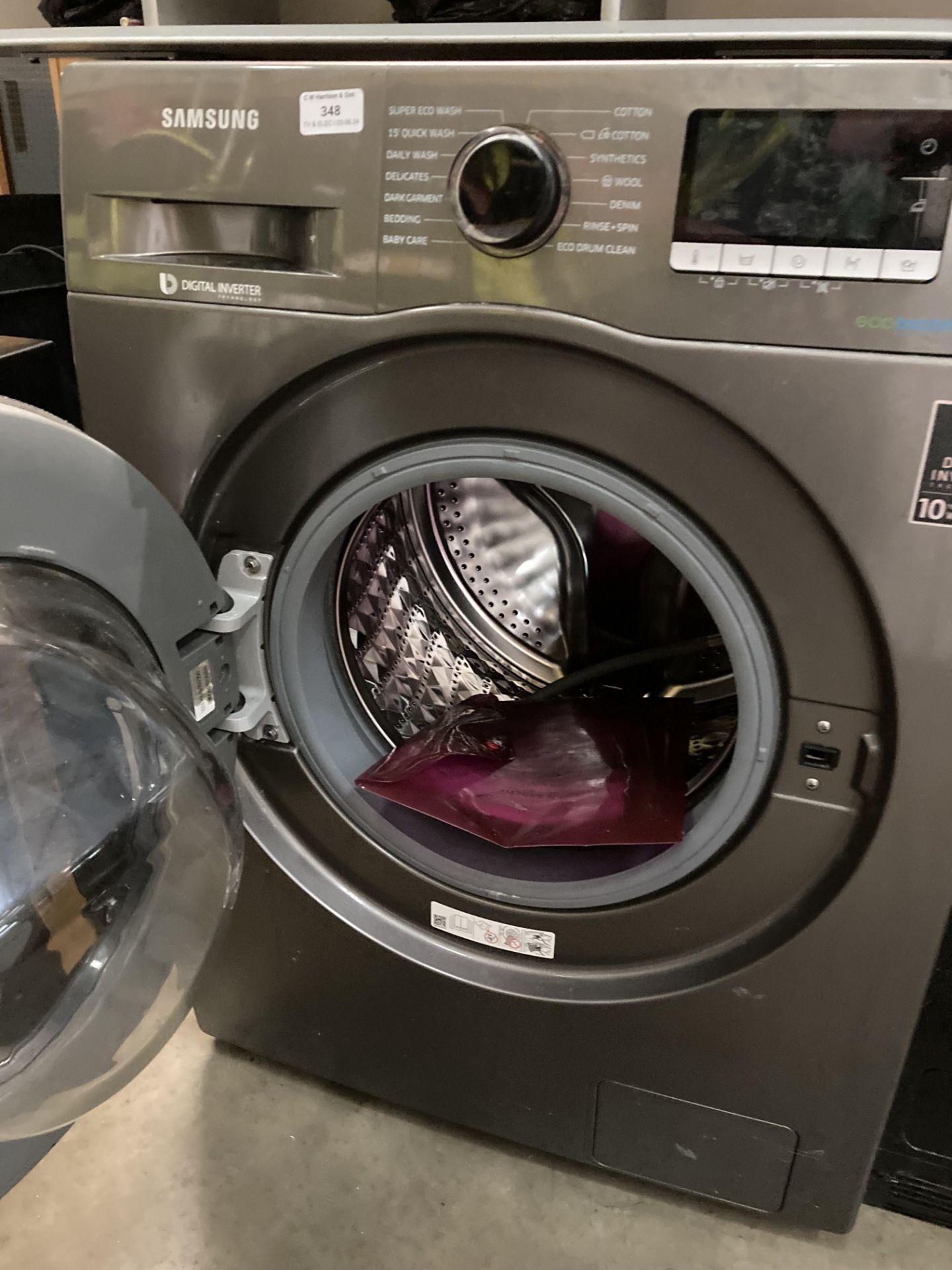 Samsung Eco bubble 9kg washing machine (PO) - Image 2 of 2
