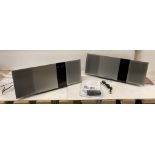 2 x Panasonic SC-HC39DB compact stereo systems complete with one power lead and remote (saleroom