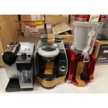 3 x items - Delonghi Nespresso pod coffee machine,