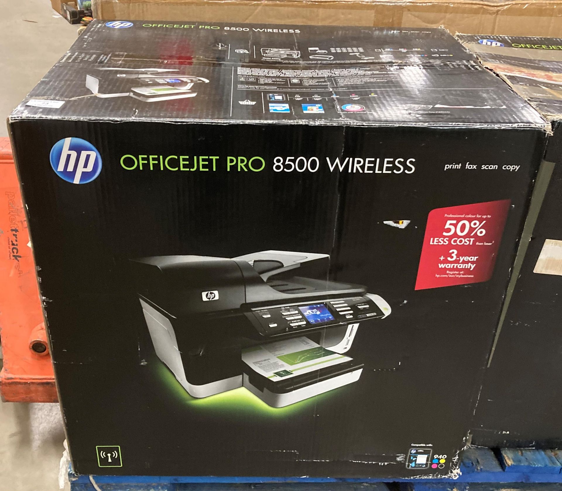 HP OfficeJet 8500 wireless all-in-one printer scanner fax copier (saleroom location: J13FLOOR)