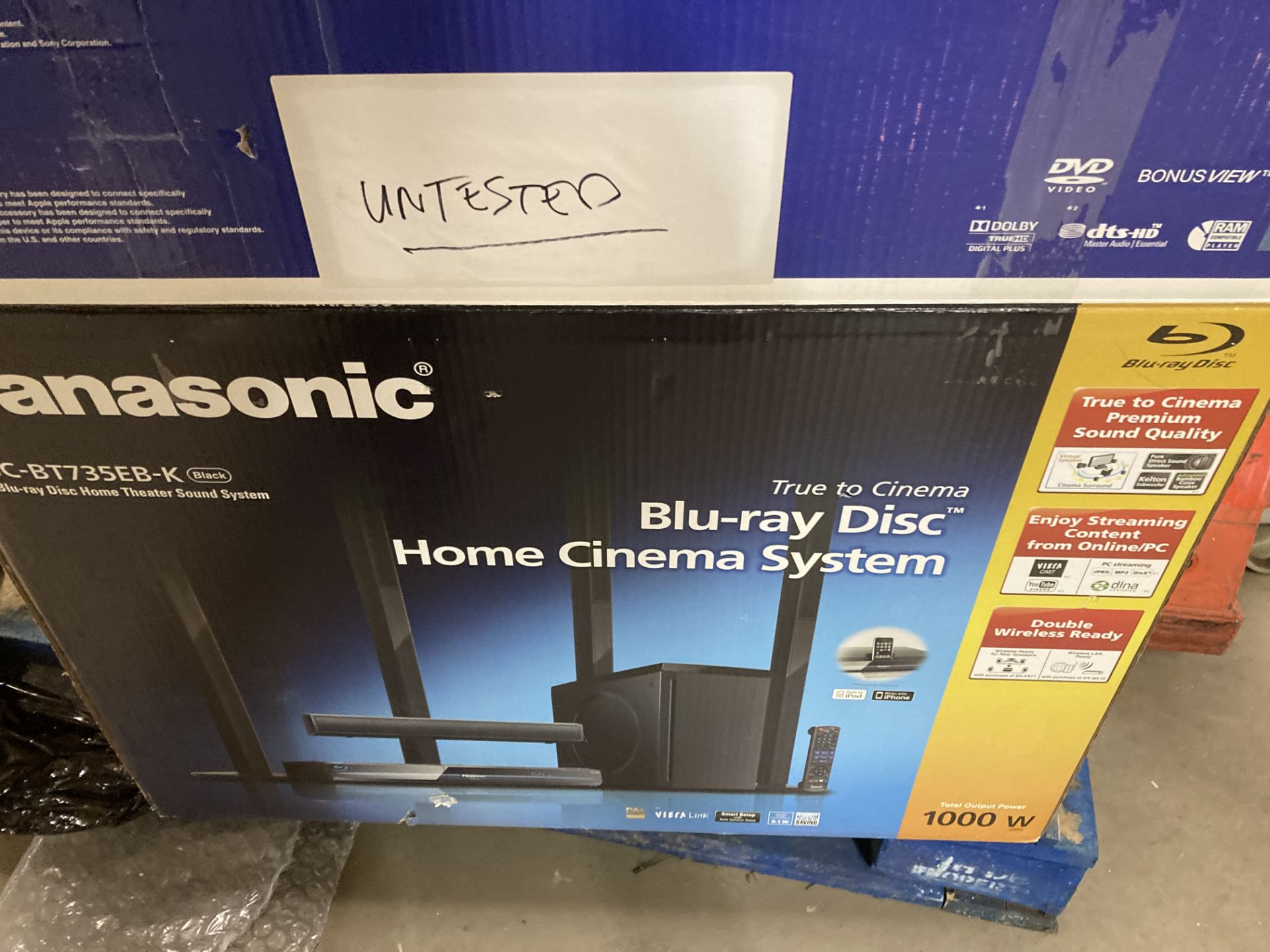 Panasonic Blu-ray disc home theatre sound system model SC-BT735 (boxed) (saleroom location: L11