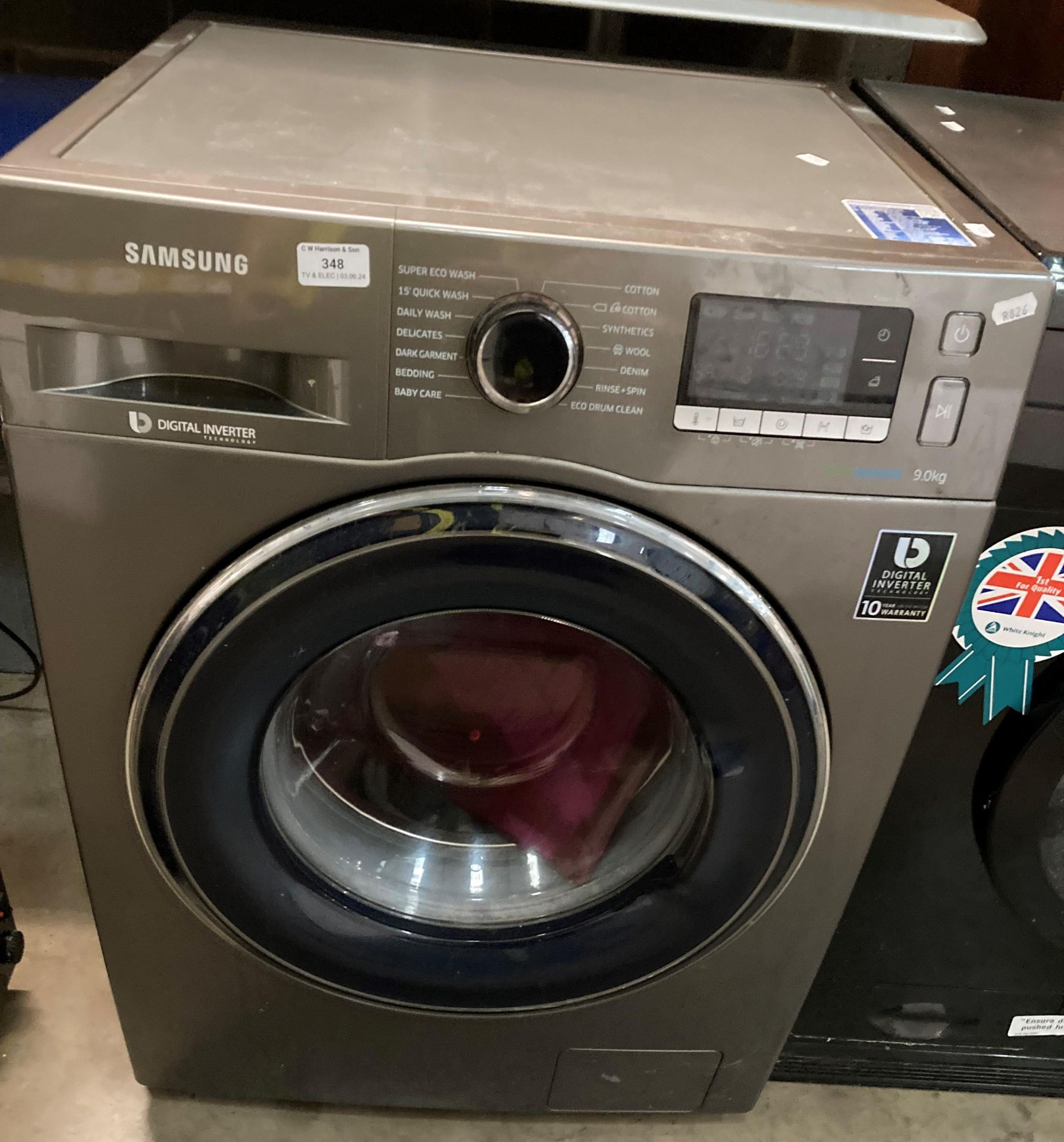 Samsung Eco bubble 9kg washing machine (PO)