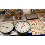 4 x assorted Newgate wall clocks (please note one clock has full length crack down face) (saleroom