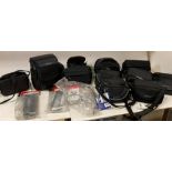 10 x assorted camera and camcorder bags by Sony,