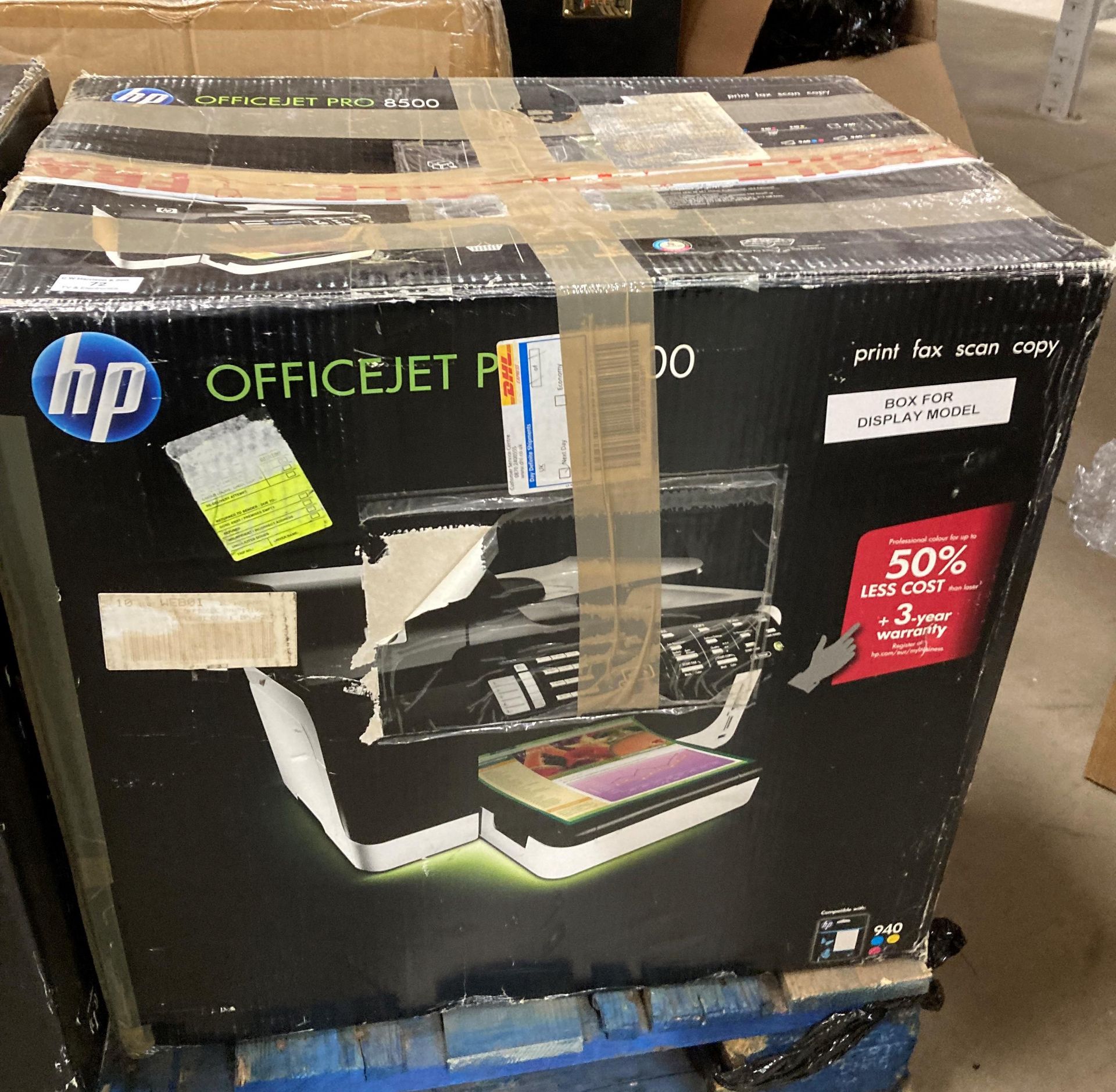 HP OfficeJet 8500 all-in-one printer scanner fax copier (saleroom location: J13) Further