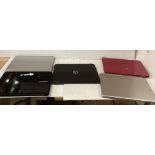 5 x assorted laptops (sold as seen) by Samsung, Packard bell,Toshiba,