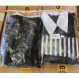 Contents to box - approximately 50 x Wednesday Addams fancy dress costumes,