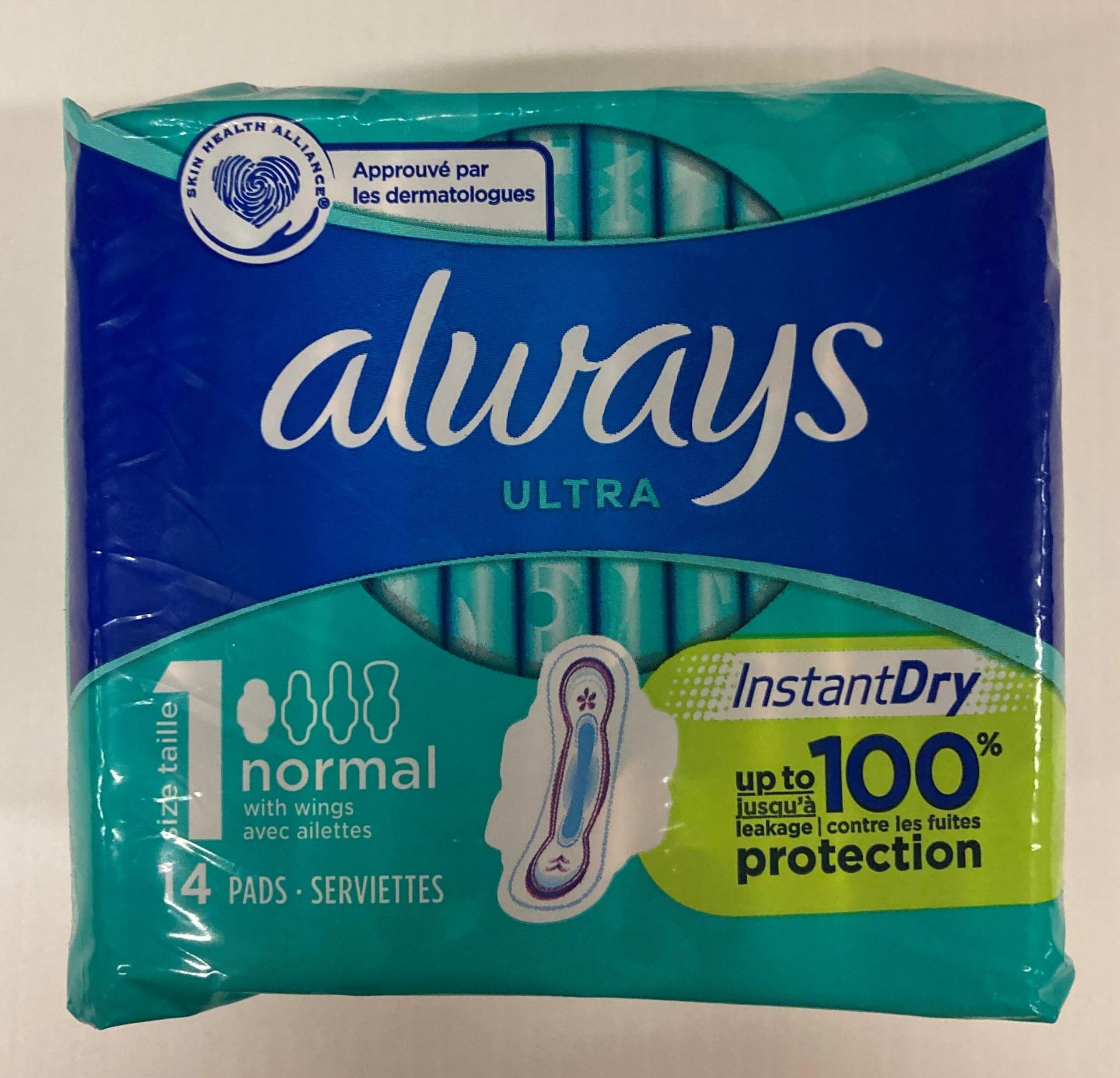 Contents to 2 boxes - 32 x packs of Always Ultra sanitary pads (size 1 - 14 per pack)) (saleroom