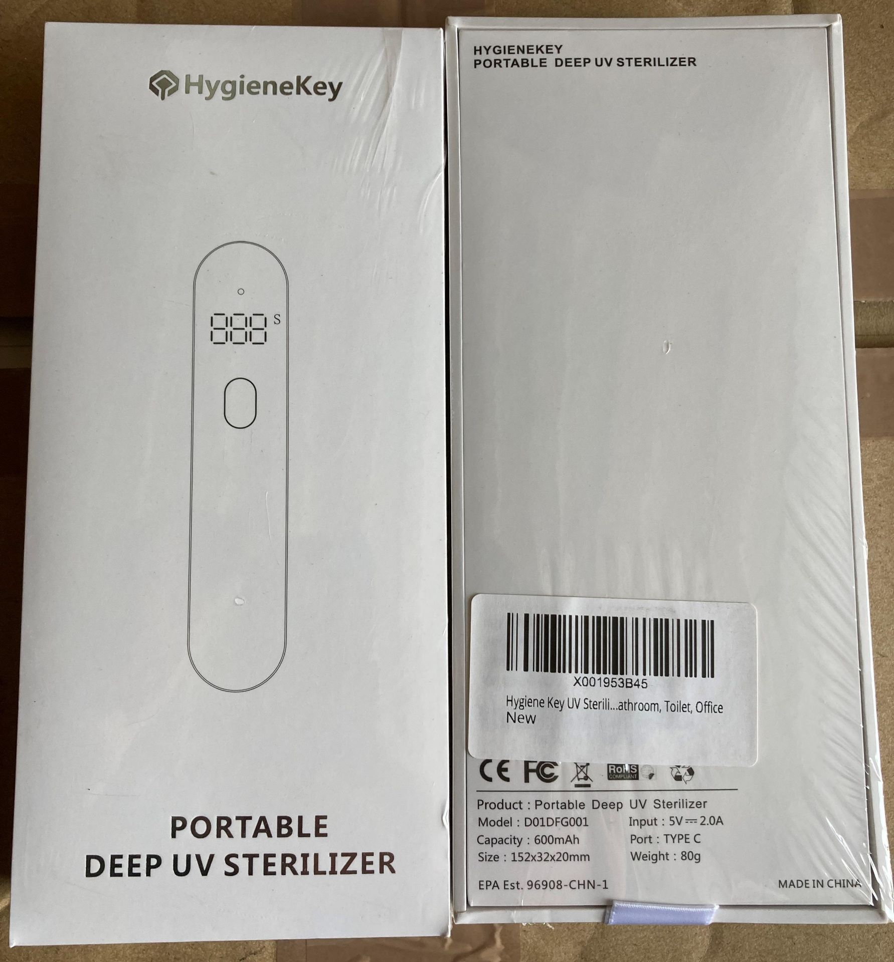 264 x Hygiene Key Portable Deep UV Sterilizers,