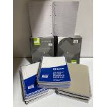 50 x A4 spiral pads 80 page ruled margin feint - white microperforated
