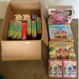 Contents to box - 12 x assorted individually boxes children's games - T-Rex Tantrum, Mystic Garden,