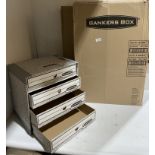 10 x Bankers box file store 4 drawer flat packed
