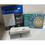 2 x packs of 40 sheets each A3 graph pad, 1 x box of 500 Classmaster graphite pencils HB 7mm,
