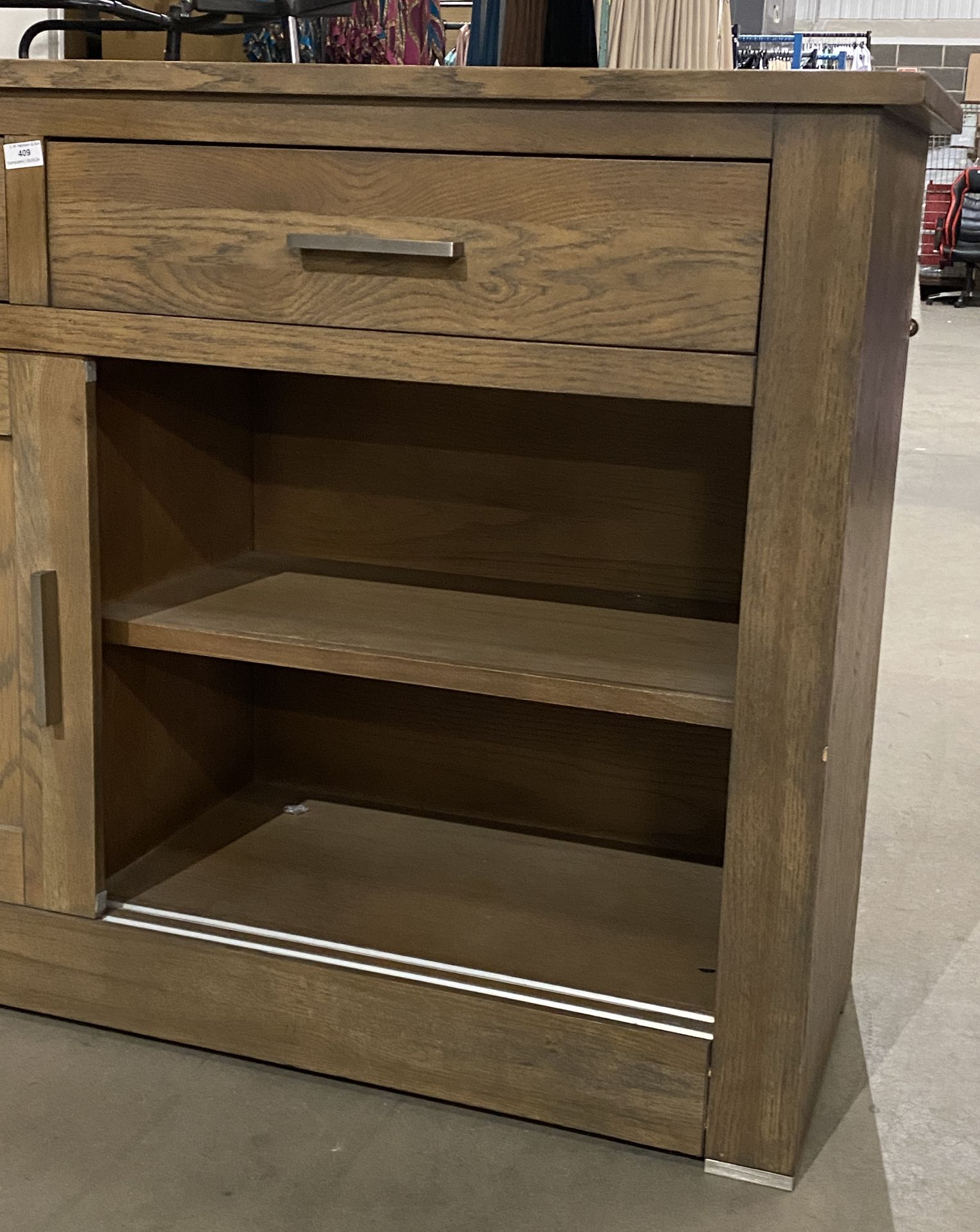 Oak sideboard fitted two drawers and two sliding cupboards below, - Image 5 of 7