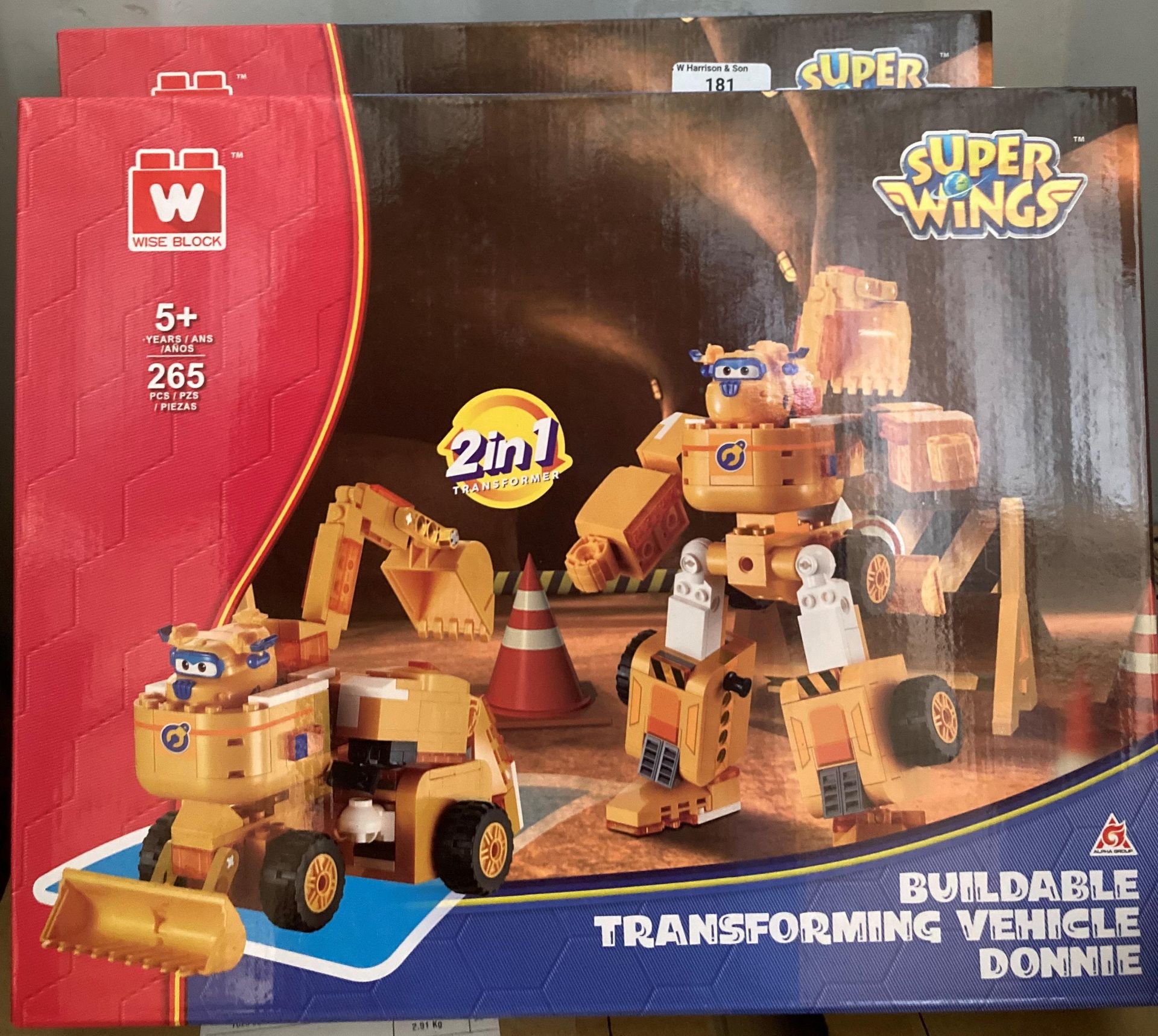 9 x Super Wings Buildable Transforming Vehicle Donnie Wise Block kits (saleroom location: sport