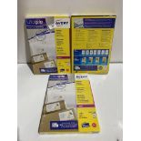 3 x packs of 100 sheets each Avery laser address labels A4 18 labels per sheet