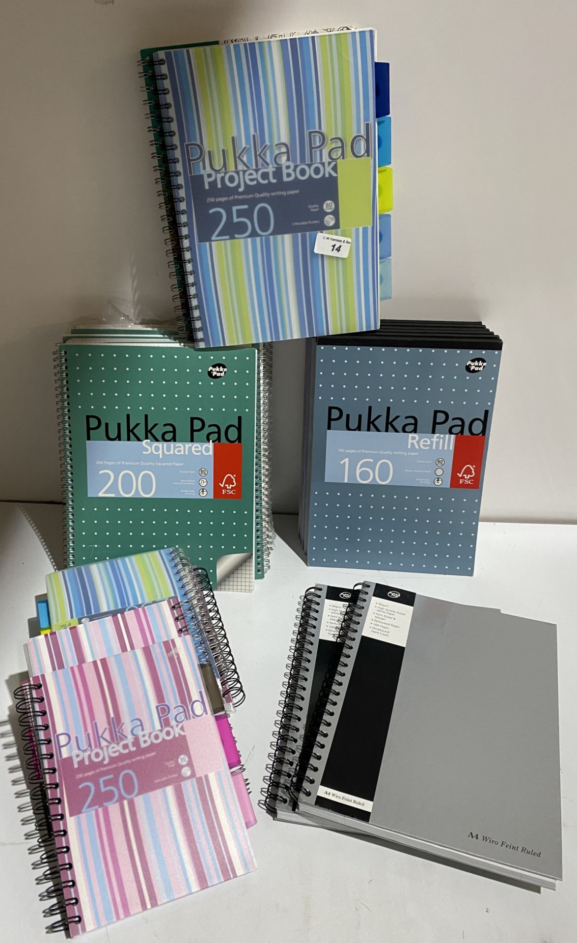 6 x Pukka pad squared A4 200 page microperforated 4 hole punched,