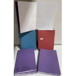 40 x assorted colour Silvine A4 ruled feint and margin 40 sheets exercise books